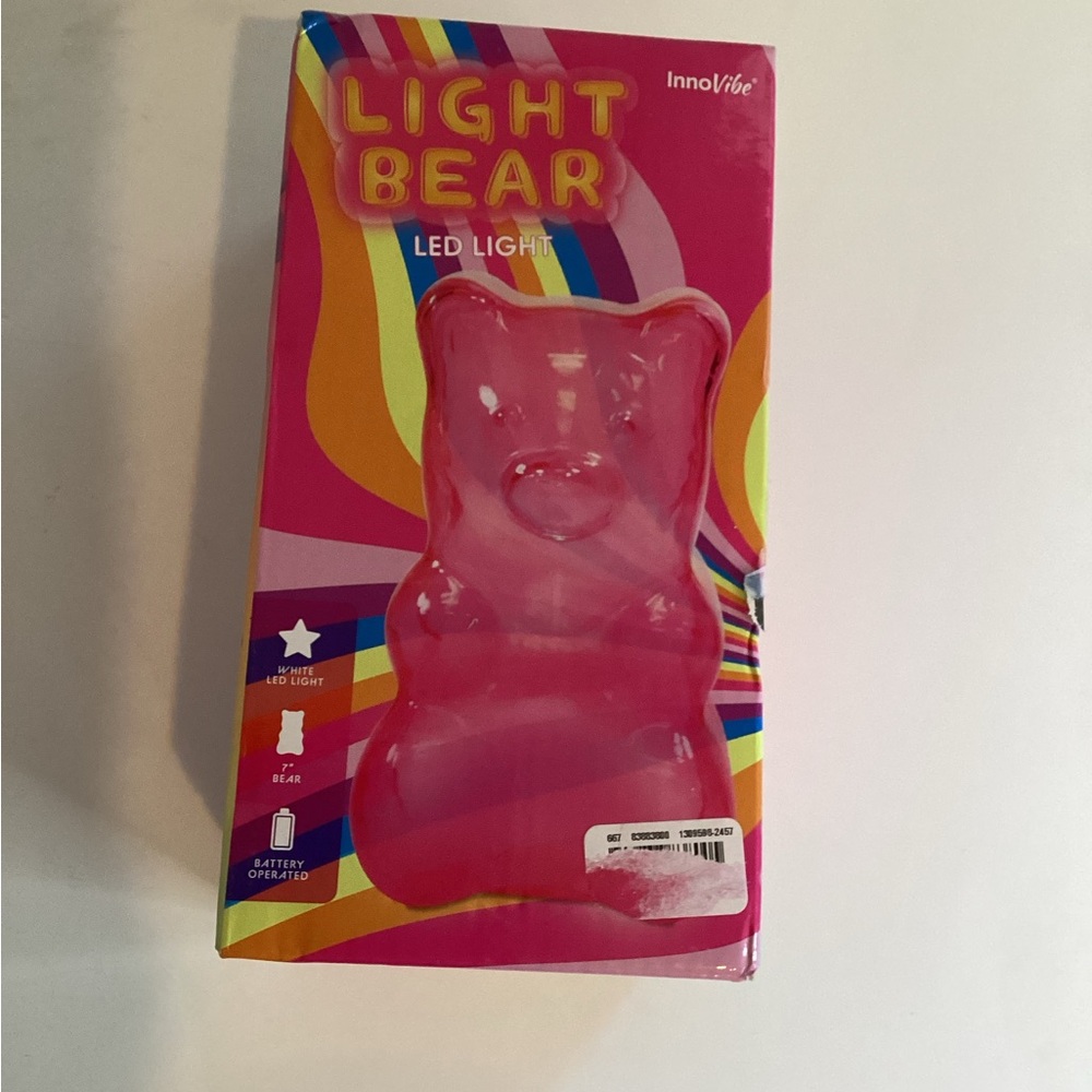 New Innovibe Gummy Bear Shaped Led Light Pink Lamp
